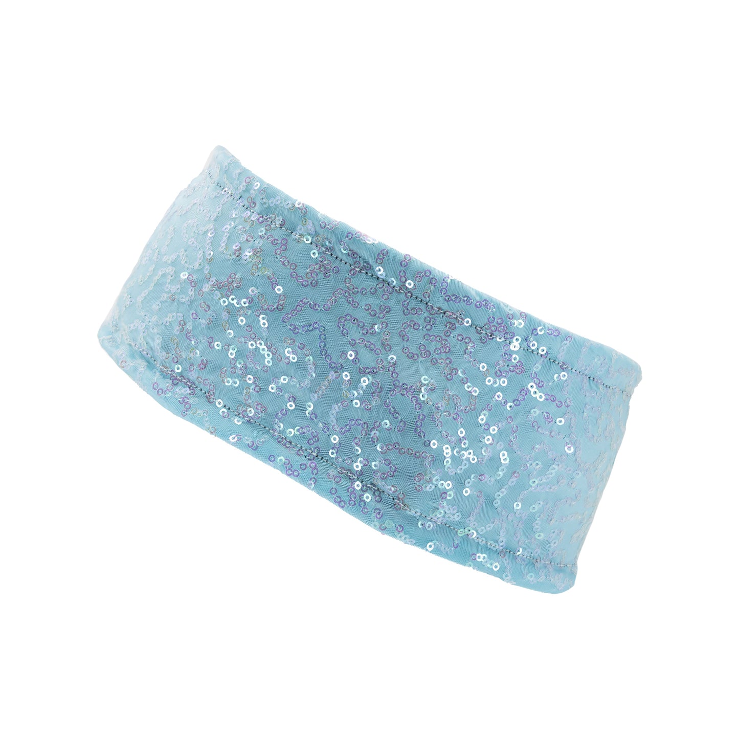 ZIP Straight Headband // Blue Squiggle Sequin